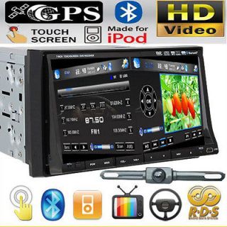   Camera​​ Double Din In Dash 7 Car Stereo DVD Player Radio BT Ipod