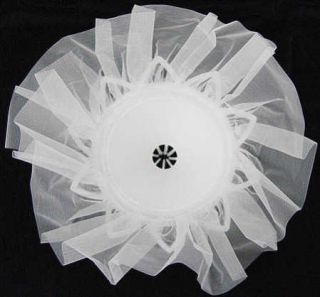 White Tulle Flower Bouquet Collar   Weddings or Quinceanera