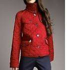 Burberry Brit Quilted Diamond Jacket Military Red M 6 8