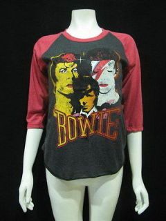 David Bowie Changing Image Rock Vintage Women T Shirt S