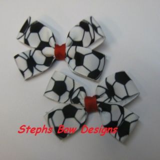 soccer hair bows
