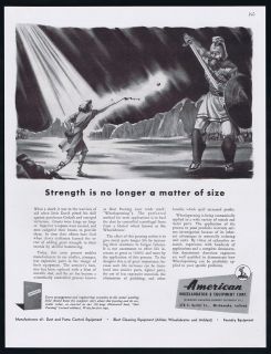 1947 American Wheelabrator David & Goliath Brouwer Art Ad