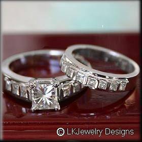 moissanite wedding sets in Engagement Rings