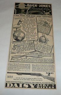 1935 DAISY bb gun ad ~ BUCK JONES ROUND UP Shooting At The Moon