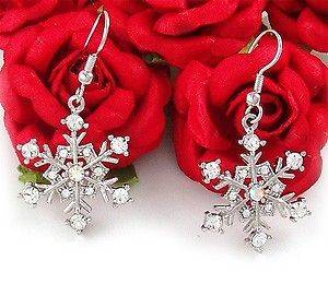   Bridesmaid Bridal Wedding Dangle Earring Clear Crystal Fashion Jewelry