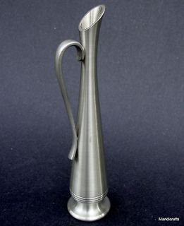 Selwin Pewter Ewer Jug Pitcher Bud Vase stamped base Elegant Graceful 