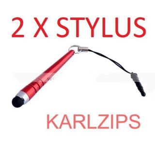 2X RED BASEBALL STYLUS PENS FOR IPHONE IPOD TOUCH IPAD SALE SAME 