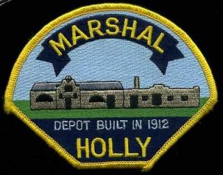 Marshal Holly Police Depot Built 1912 Patch (Japan Made)