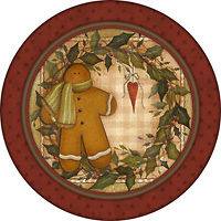 New Christmas Gingerbreadman Round STOVE Eye Range Top BURNER COVERS
