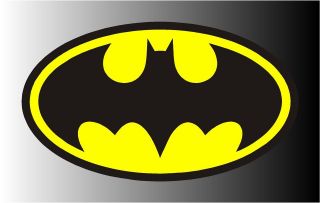 Batman Classic Logo Yellow & Black Bumper Sticker Decal