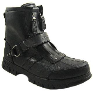 Slightly Used Polo Ralph Lauren Mens Conquest High II Black Boot US 