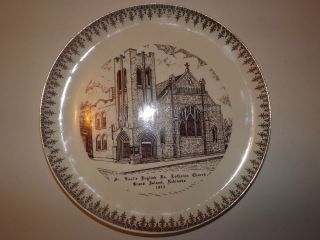 1953 10 World Wide Art Studios Plate with 22 kt Gold, St.Pauls 