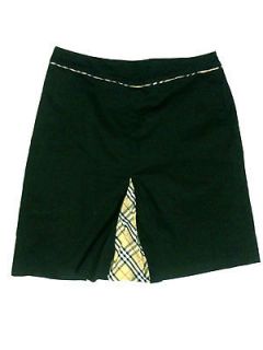 BURBERRY GOLF SKIRT SIZE 4 FRONT SLIT OPENING EXPOSES BURBERRY PLAID 