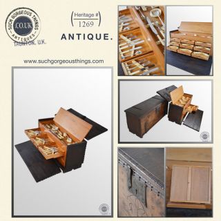 Bureau salesman* sample oak square nails dresser chest of drawers 