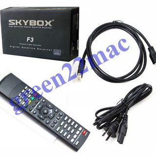   Skybox F3 1080P HD PVR Satellite Receiver +HDMI Cable +Adapter