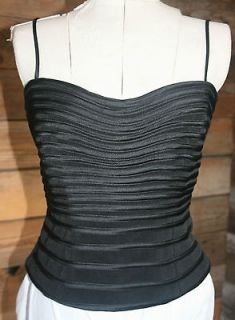  Black Striped Dress Halter Top by Cachet Size 8 Black Semi Formal