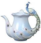 Elegant Art Nouveau Fine Porcelain Peacock Prunus Teapot AP20272AA NIB