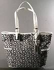 NEW Calvin Klein Hudson Logo Gray Silver White Medium Handbag Tote Bag 