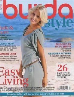 Burda Style Magazine 4/12 fashion sewing EASY LIVING