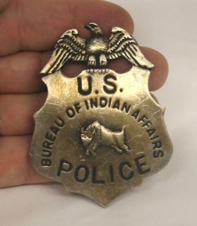 US Bureau of INDIAN AFFAIRS POLICE BADGE Heavy Double Struck 