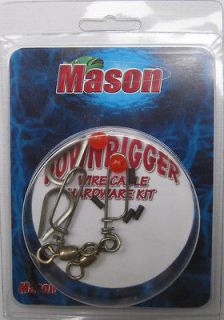 MASON DOWNRIGGER WIRE CABLE HARDWARE KIT 2 BEADS, SNAPS, THIMBLES, 6 