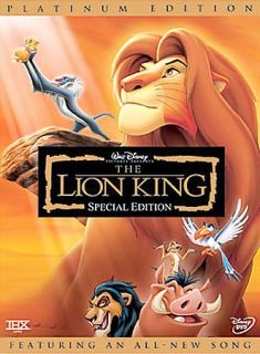 The Lion King (DVD, 2003, 2 Disc Set, Platinum Edition; Features an 