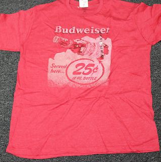 Budweiser Red King of Beers T shirt Large Cotton Retro Vintage Classic 