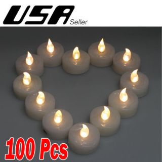   Battery Operated Flameless Tealight Candles Warm White Wedding Party