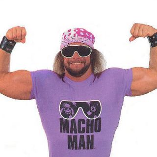 Macho Man RIP t shirt vintage style wwf randy savage M