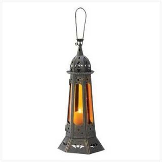 Moroccan Tower Candle Lantern moroccan style candle holder antique 