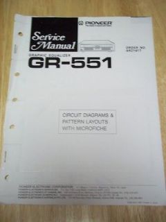   Service Manual~GR 551 Graphic Equalizer~Orig​inal~Repair~w/​fiche
