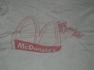 VINTAGE 1950s McDonalds Restaurant Childrens T Shirt Ronald 