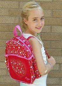 Capezio backpack dance bag, red pink girls