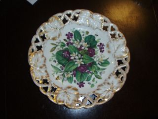 Carl Tielsch Antique 1859 TPM Mark 10.5 Hand Painted Porcelain Plate