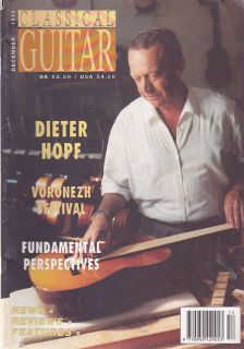 CLASSICAL GUITAR MAGAZINE 1995 DEC DIETER HOPF, TCHAIKOVKYS SERENADE 