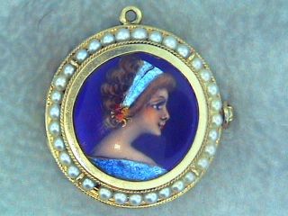 14kt Gold Victorian Vinaigrette Cameo Locket Antique