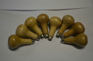 Set of 8 Long Mushroom Wood Graver Handles Engraving Beading Jewelers 