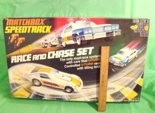 Vintage 1978 Matchbox Slot Car SPEEDTRACK RACE & CHASE SET IN BOX w 