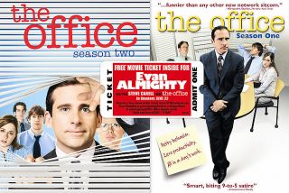 The Office   Season 1 Season 2 DVD, 2007, 5 Disc Set, Side By Side 