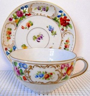 Carl Thieme C6T1 DRESDEN FLOWERS  Cup and Saucer Set (s)