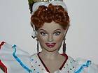 Franklin Mint Lucy Doll Carmen Miranda Complete W Stand Very Gently 