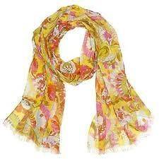 Kate Spade Yellow Paley Paisley Square Wrap Scarf NEW NWT