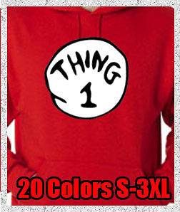 Dr Seuss Cat in The Hat Thing 1,2 Pullover Hoodie All Colors and 