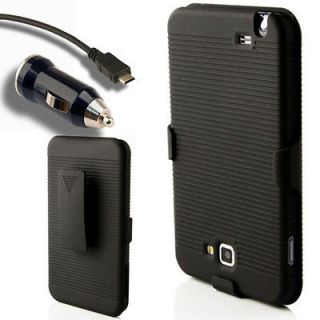 Case+Car Charger for Samsung GALAXY Note Holster Rogers Clip Belt AT&T