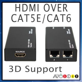 HDMI Extender over Ethernet Cat5e Cat7 Cat6 60M/196ft 3D HD