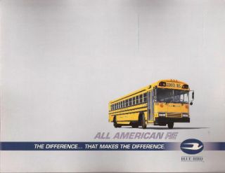 1992 92 Blue Bird Bus All American RE Sales brochure