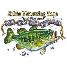   Tshirt Bubba Measuring Tape Beer Cans Drinking Bass Catfish Rod Boat