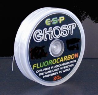 ESP Ghost Fluorocarbon Carp Hooklink 20m 10/12/15/18lb