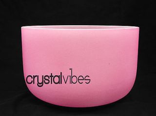 NEW Frosted 10 D# Chakra Rose Quartz Fusion Crystal Singing Bowl # 