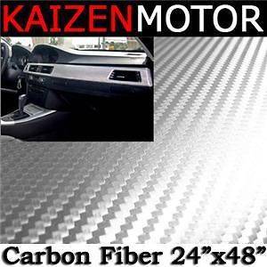 Silver Carbon Fiber Fabric Sheet 24x48 Chevrolet Cadillac CTS XLR 